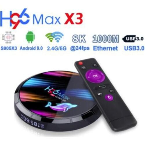 H96 MAX X3 Amlogic S905X3 Smart TVBOX 4GB 128GB 8K Android TV Android 9.0 double Wifi 2.4G/5.0G 1000M BT4.0 H96MAX Android TVBOX