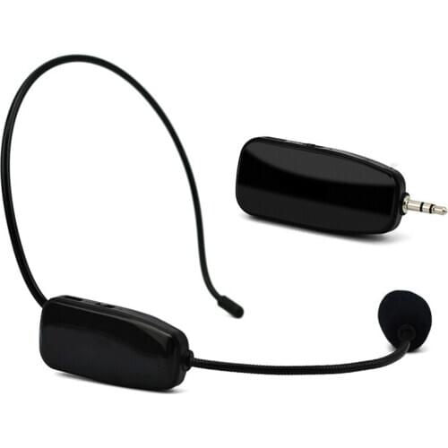 Uhf Wireless Microphone Professional 2 in 1 Handheld Head-Wear Mic Voice Amplifier for Speech Teaching