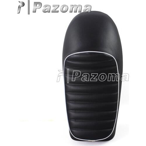 Universal Black Color Cafe Racer Leather Waterproof Motorcycle Seat Pad Motorbike Seat Cushion Saddle Cover For Honda CG 125