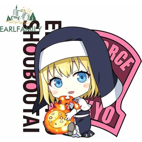 EARLFAMILY 13cm x 12.6cm for Flame Enno Fire Brigade Iris Images List Vinyl Car Sticker Motorcycle Car Bumper Window Decals