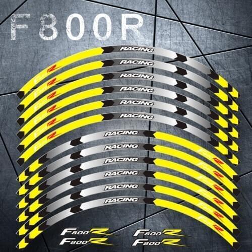 High quality Motorcycle Wheel Sticker 7 Style Tire Rim Stickers wheel Reflective waterproof Sticker For BMW F800R