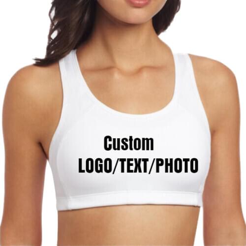 Custom Bra Fitness Tank Vest Tops Print LOGO/TEXT/PHOTO Women Gift
