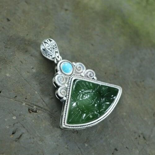 2019 Fashion Jasper Pendant Necklace For Woman Elegant Real 925 Sterling Silver Necklace Fine Jewelry Ladys Wedding Gift