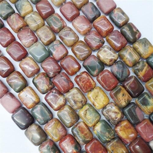 1 Strand 10x8x5mm Natural Multi-Color Picasso Jasper Oblong Loose Beads DIY Jewelry Making 15.5Inch M415
