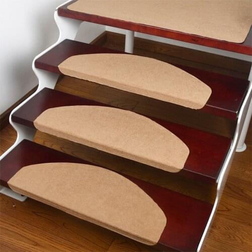 1PC Free-Installation Stair Mat Self-Adhesive Stair Treads Rug Non-Skid Stair Step Carpet Protect Staircases From Scratched