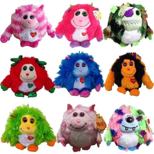 10 CM TY Big Eyes Personalized Monster Ball Pendant Plush Clip Toy Cute Keychain Animal Doll Birthday Gift for Boys and Girls