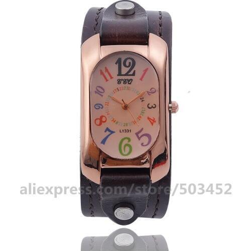 100pcs/lot CCQ 92014 Ladies Watch Fashion Genuine Leather Quartz Colck Factory Price Gifts New Montre Femme