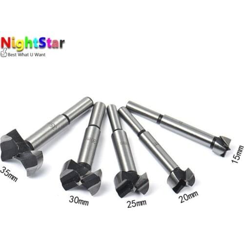 5pcs Hand Tools New YG8 Forstner Auger Drill Bit Woodworking Hole Saw Wooden Wood Cutter Dia 15 20 25 30 35mm