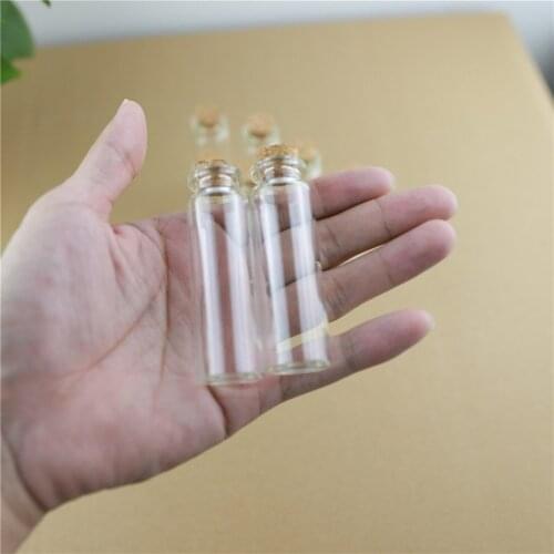 50 cs/Lot 22*70mm 15ml DIY Glass Bottles Stopper Cork Bottle Test Tube Crafts Jars Tiny Glass Jars Wedding Gift Vial
