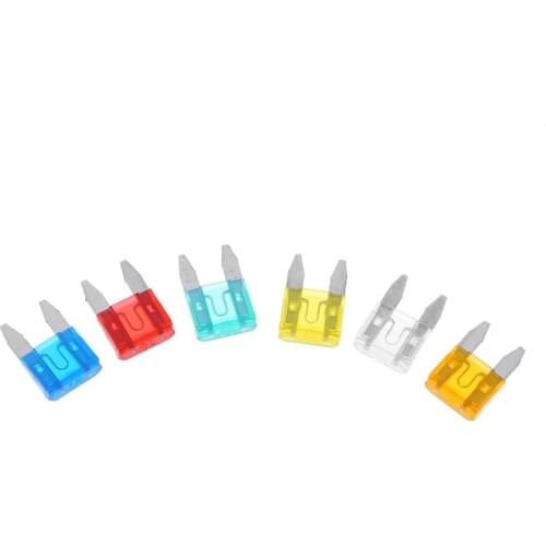 60Pcs/bag Zinc Car Truck Mini Fuse Blade 5A 10A 15A 20A 25A 30A fuse insert 6 colors Car Safety Blade Car Fuses Accessories