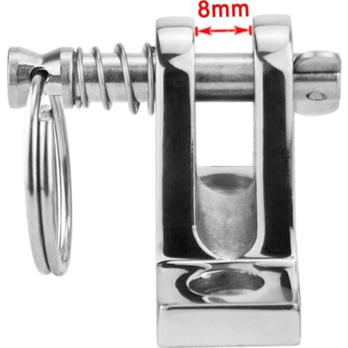 90 Degree Marine Boat Deck Hinge w/ Pin and Ring, Bimini Top Fitting Hardware, 316 Stainless Steel, Silver