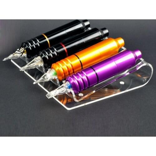 For Machine Gun Permanent Makeup Accessories Acrylic Tattoo Pen Holder Stand Transparent Rack Rest Organzier