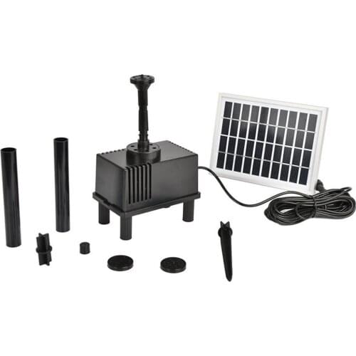 10 V 2W Fish Tank Aquarium Solar Power Brushless Water Pump 10V Motor Fountain Garden Small Pool Landsacape Outdoor Pond Decor