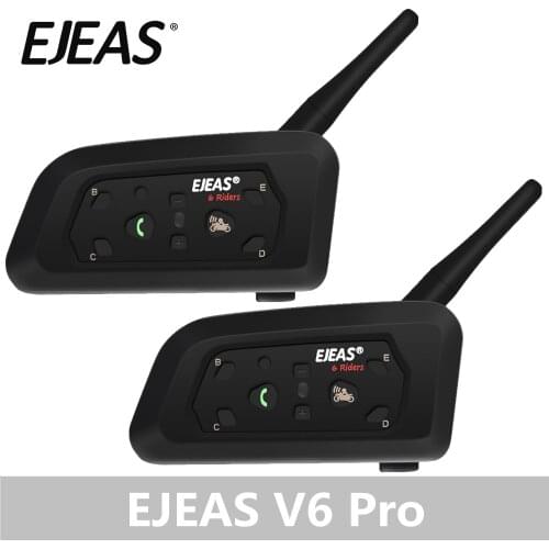 EJEAS V6 Pro Bluetooth Intercom Motorcycle Accessories Speaker 1200m Helmet Headset Headphone Interphone Wireless GPS MP3