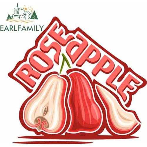 EARLFAMILY 13cm x 12.2cm For Rose Apple Car Stickers And Decals Sunscreen Occlusion Scratch Car Accessories Suitable For VAN RV