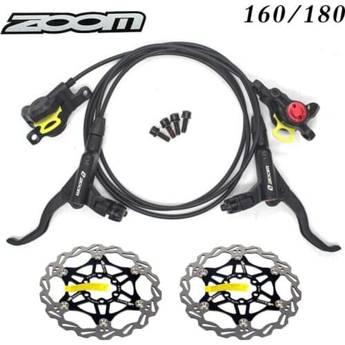 ZOOM Hydraulic Disc Brake 160/180 Floating Bike Rotor Mtb Brakes Hydraulic Set Bicycle Oil Pressure Brakes Kit Bike Part