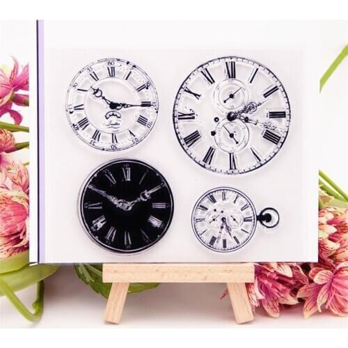 Hot selling clock transparent clear stamp / silicone seal roller stamp DIY scrapbook album / card production