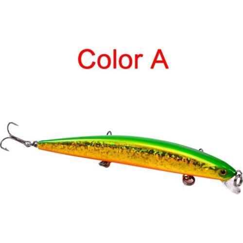 10 Color Fishing Tackle Artificial Fishing Bait Minnow Lures 13.5g-0.48oz/12.5cm-4.92" Fishing Lure 6# Hook