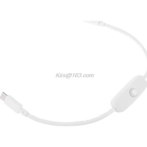 5V Type C Power Supply Cord USB-C Male to Female Extension Cable With On Off Switch for Raspberry Pi 4 Mobile Phone Tablet