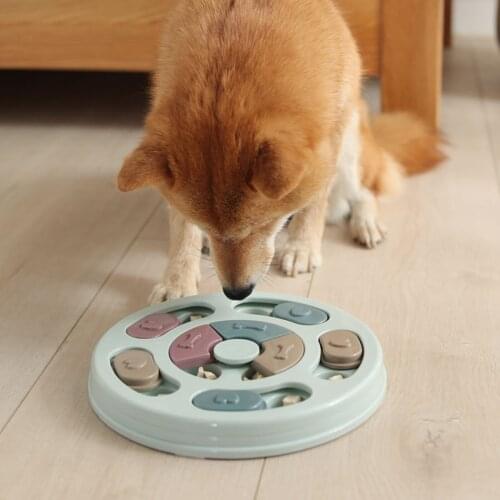Dog Cat Slow Food Feeder Cat Pet Puzzle Activity Toys Training Games Bowl