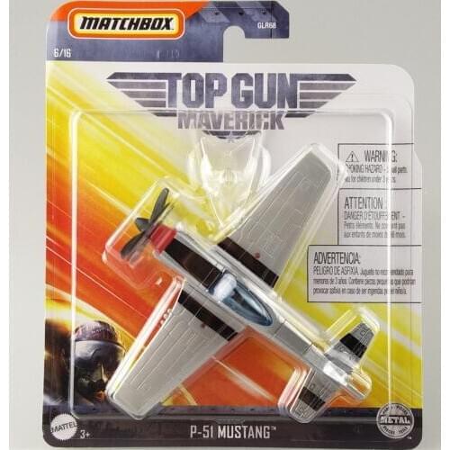 2020 Matchbox Plane P-51 MUSTANG Top Gun Maverick Metal Collection Alloy Simulation Model Planes
