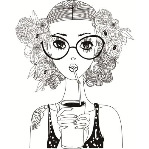 Fashion girl Transparent Clear Silicone Stamp/Seal for DIY scrapbooking/photo album Decorative clear stamp sheets