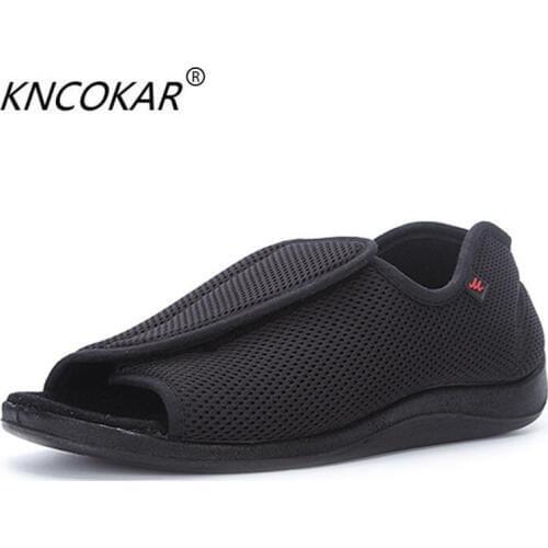 KNCOKAR Fashionable spring autumn period new product old age can adjust add wide Menshoes foot swollen fat foot person