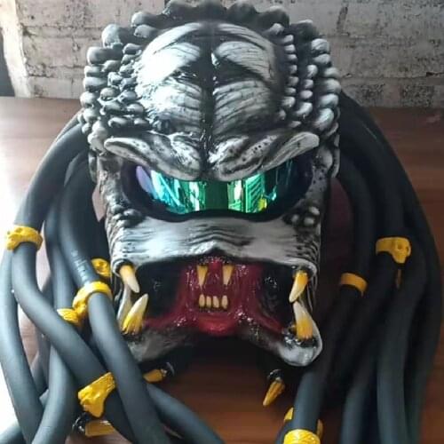 Predator Motorcycle Accessories Personality Full Face Helmet Chopper Old School Street Bike