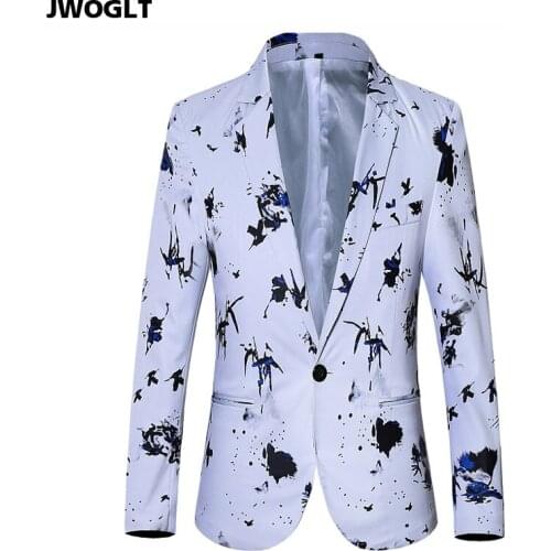 Mens Korean Fashion Regular Fit Handsome Mens Blazer Suit Jacket Black Navy Single Button White Blazers Mens Coat 4XL 5XL 6XL