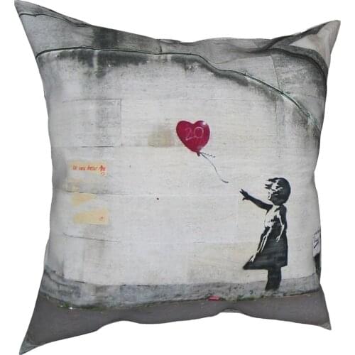 Banksy Balloon Girl Pillowcase Soft Polyester Cushion Cover Decorations Pillow Case Cover Bedroom Drop Shipping 18