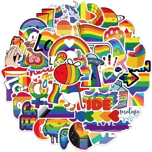 10/50PCS Rainbow Graffiti Stickers Skateboard Guitar Fridge Laptop Luggage Bike Phone Cool Waterproof Sticker Decal Kid Toys