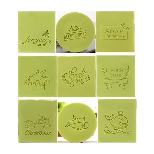 Natural handmade soap acrylic seal Mini DIY natural organic glass stamp chapter