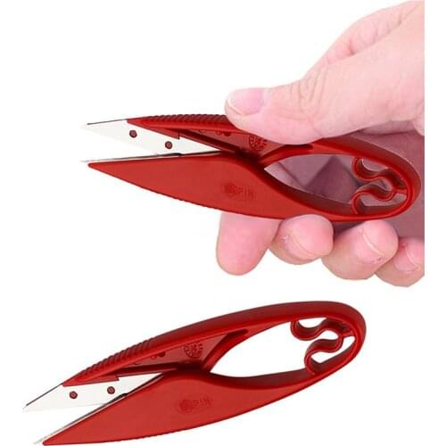 1Pcs Trimming Sewing Scissors Plastic Handle Thread Embroidery Cross-Stitch Cutter Nippers Yarn Shears U Shape Scissors For DIY