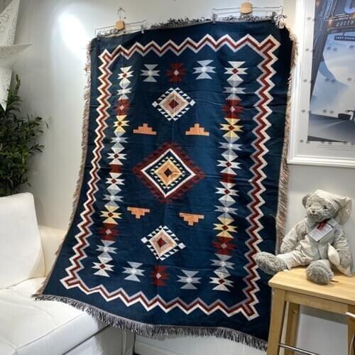 Afghanistan Bohemia Throw Blanket Sofa Cover Cobertor Geometry Decorations For Home Dust Cover Air Conditioning Blankets For Bed