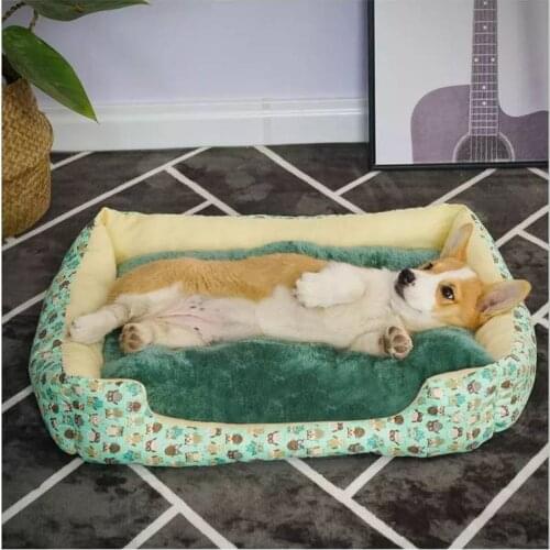 Dog Bed Mat Kennel Soft Warm Dog Puppy Pet Supplies Winter Warm Plush Bed House Waterproof Cloth Nest For Small Pet Sleep Tools