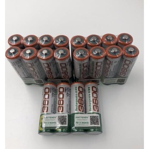 4~20 PCS lot 1.2V AA 3600mAh NI MH Pre-Charged Batteries Ni-MH Rechargeable AA3600 Battery For Toys Camera Microphone + aa 1.2v
