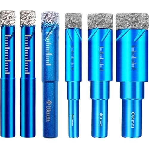 Durable Diamond Coated Core Drill Bit Dry Drilling for Glass Marble Granite