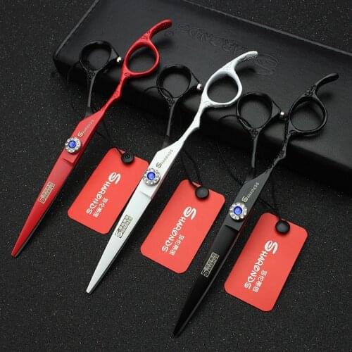 Professional Hair Scissors Set Left Handed 6.0 Inch Barber Hair Cutting Thinning Scissors 440C Hairdressing Shears High Quality