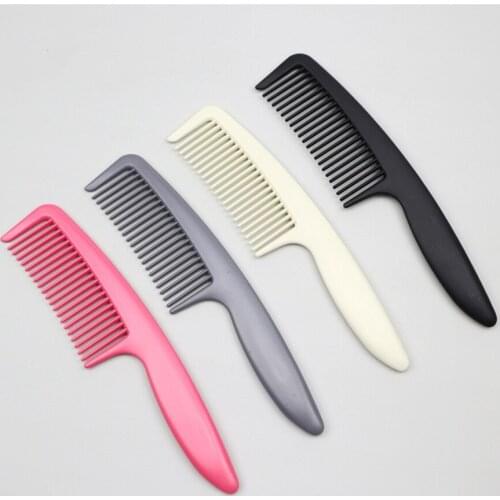 Household Colorful Plastic Comb Detangling Straighten Curl Hair Wide Teeth Comb Hair-Protecting Hairdressing Tools E993