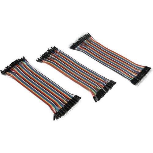 Male to female + female to female + male to male DuPont line 10cm/15cm/20CM 40 40p color Breadboard line connecting line
