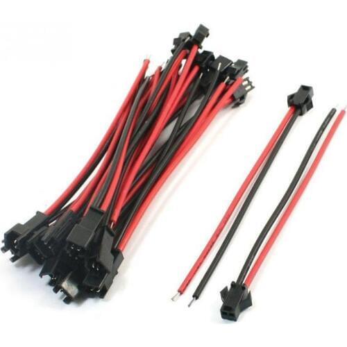 10cm/pcs 20cm/pair 2pin LED connecting wire, male and female connector Terminals cable, SMP 22awg Extend wired wire