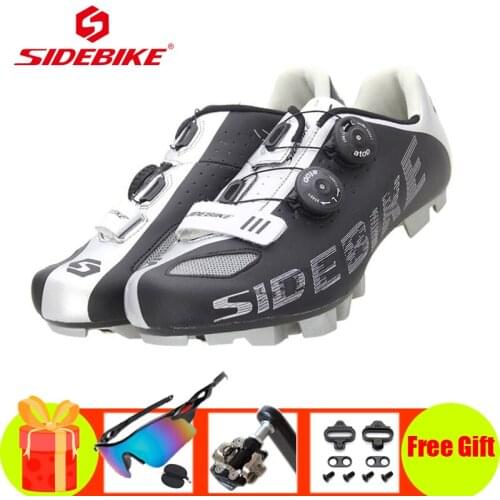 SIDEBIKE Pro Mountain Bike Cycling Shoes Athletic Self-locking Cycle MTB Bicycle Shoes Breathable Non-slip Racing Bike Sneakers