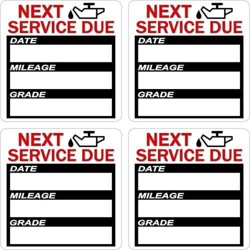 Remarkable Self Adhesive Oil Change Service Reminder label Sticker Glue Last Long Time Windshield Labels Easy Peel Premium Label