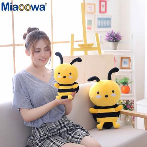 1pc 20/25/30cm Honeybee Plush Toy Cute Bee with Wings Stuffed Baby Dolls Lovely Toys for Children Appease Birthday Gift