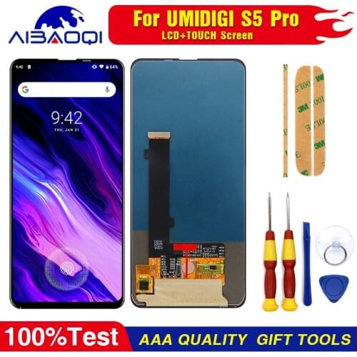 100% New Original 6.39 inch Touch Screen+2340x1080 LCD Display Assembly Replacement For UMI umidigi S5 Pro Android 10.0 Phone