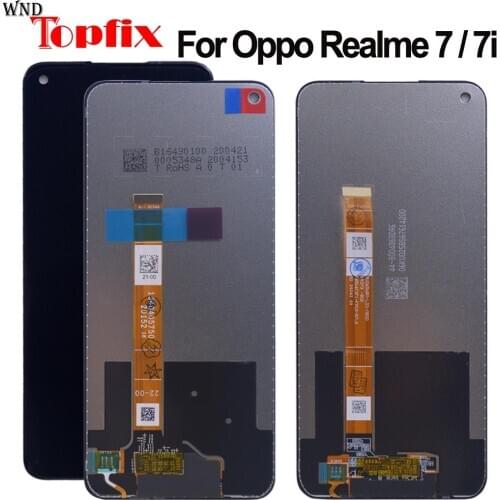 100% Tested For OPPO Realme 7 RMX2155 LCD Display Touch Screen Digitizer Assembly Replacement Realme 7i LCD RMX2193 Display