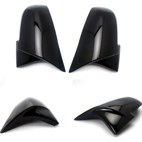2pcs Gloss Black Side Mirror Cover Cap Rearview For BMW M Series F87 M2 2014-2018 Car Accessories