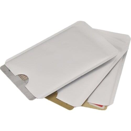 20pcs Anti Rfid White Blocking Reader Lock Card Holder Id Bank Card Case Protection Metal Aluminium Foil Credit Card Holder