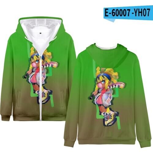 3D Classic Children Game Ninjala Hoodies Harajuku Spring Autumn Zipper Hooded Jackets Sweatshirts Boy/girl Kpop Sweatshirts