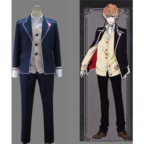Anime DIABOLIK LOVERS Sakamaki Shu Cosplay Costume School Uniform Outfits Daily Suit Halloween Costumes Custom Made Any Size